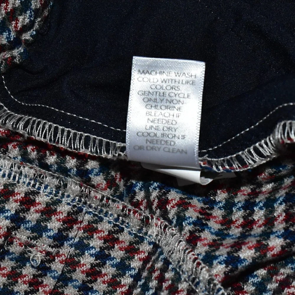 J. Jill Houndstooth Pull On Cuffed Hem Pants Size 8